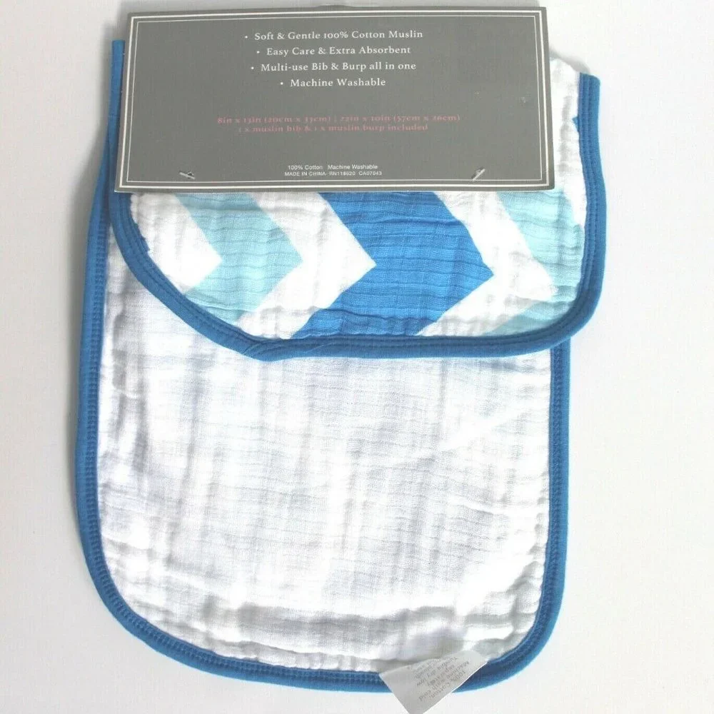 Nicole Miller Home Baby Nautical Print Bib & Burp Set